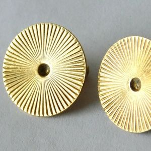 Vintage Signed CastleCliff Clip-On Mod Earrings